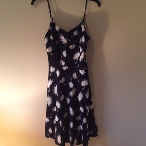 Navy and white dandelion dress